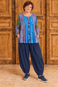 Normal Crazy -  Blouse New Moza lange mouw - BlauwGroen