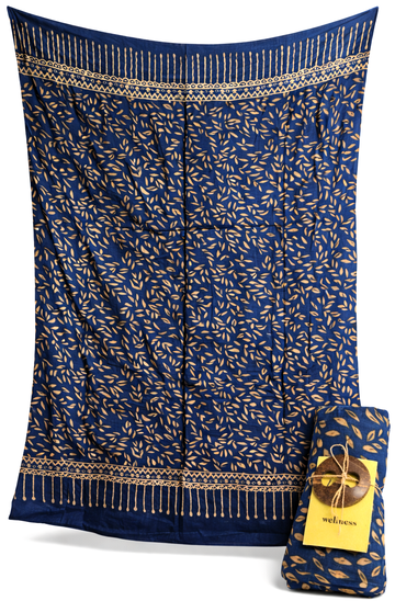Luna Serena - Sarong / Pareo 4 ply - 06 Donkerblauw/bruin