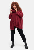 Amandine - Trui met col en zak 2907 Plum