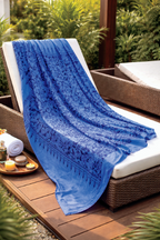 Luna Serena - Sarong / Pareo 4 ply - 01 Blauw