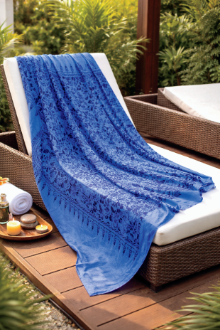 Luna Serena - Sarong / Pareo 4 ply - 01 Blauw