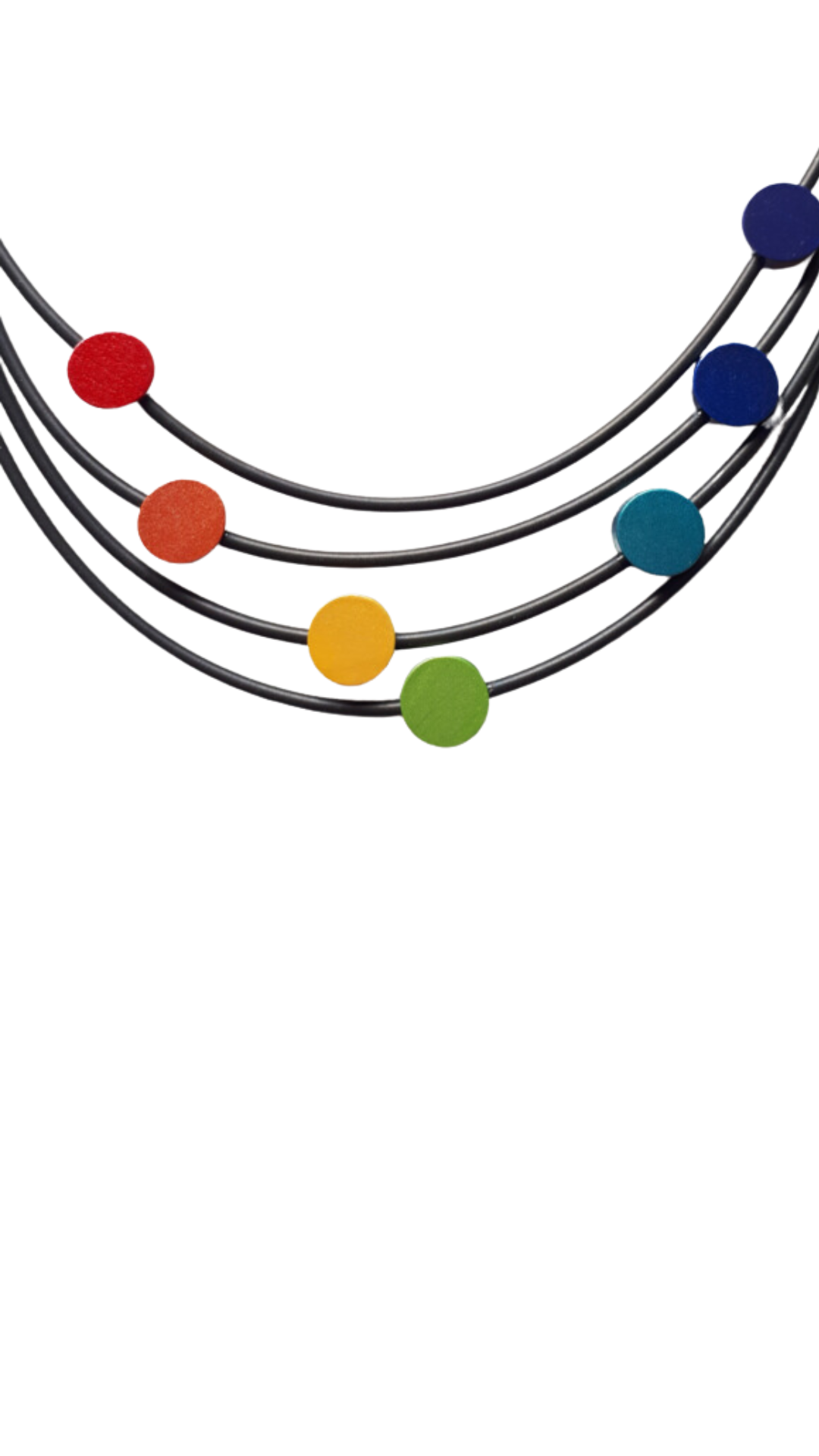 Tjonge Jonge Sieraden - Collier ronde kralen multicolour