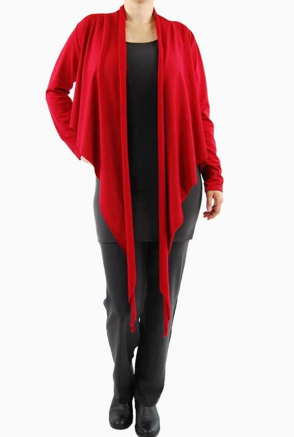 Boris - Wikkelvest punten viscose "peach"- nr.1017 Rood