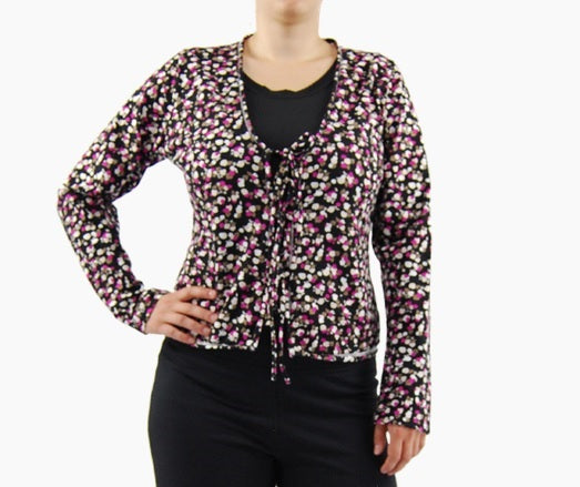 Boris - Kort vest strikjes print - nr.1054.1