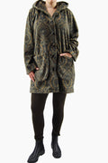 Boris - 3/4 Vest met capuchon en loshangende zakken - nr. 1100.1 - Print tussenjas