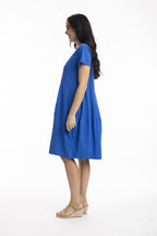 ORIENTIQUE - Jurk Bubble 1134 - Electric Blue