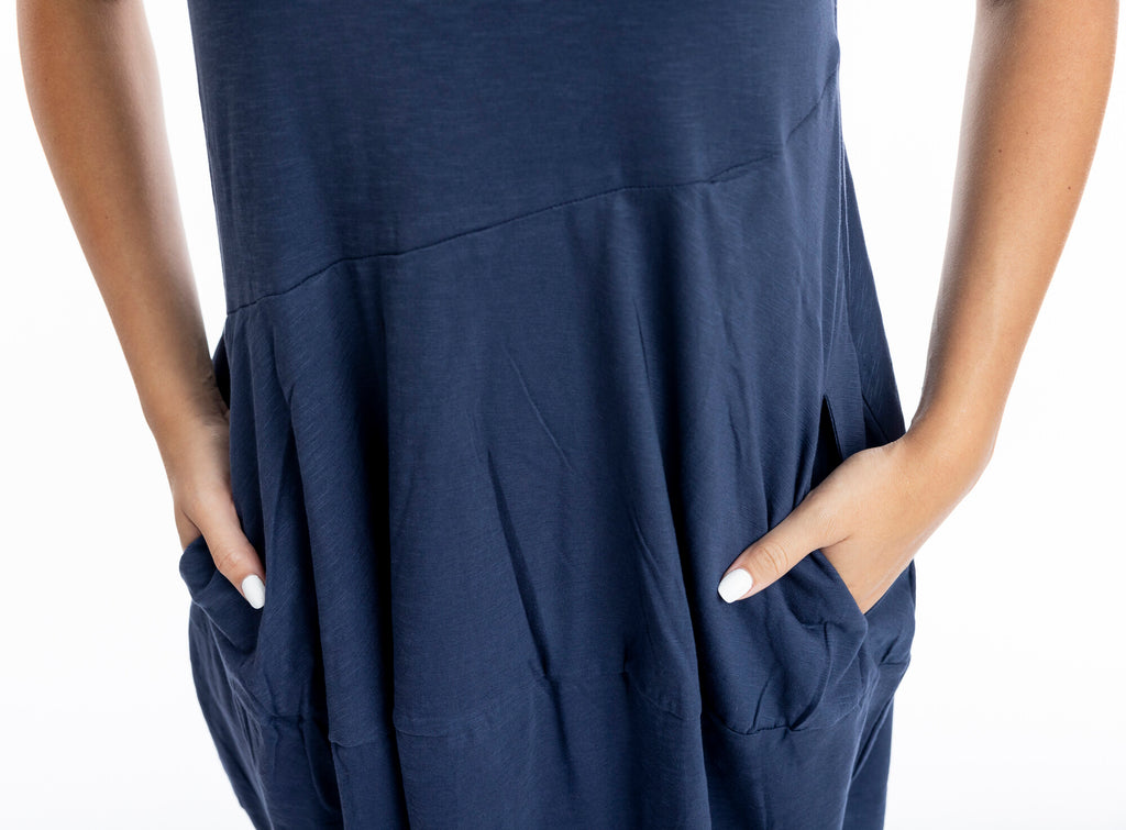 ORIENTIQUE - Jurk Bubble 1134 - Navy