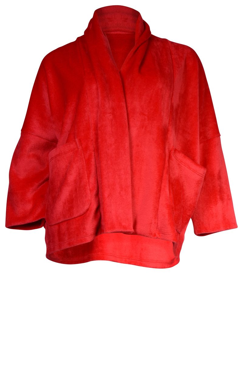 Boris - Wijd vest met zakken 1144-O - Rood