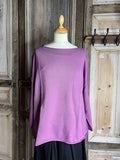 ORIENTIQUE - Gebreide top lange mouw - Mouve*