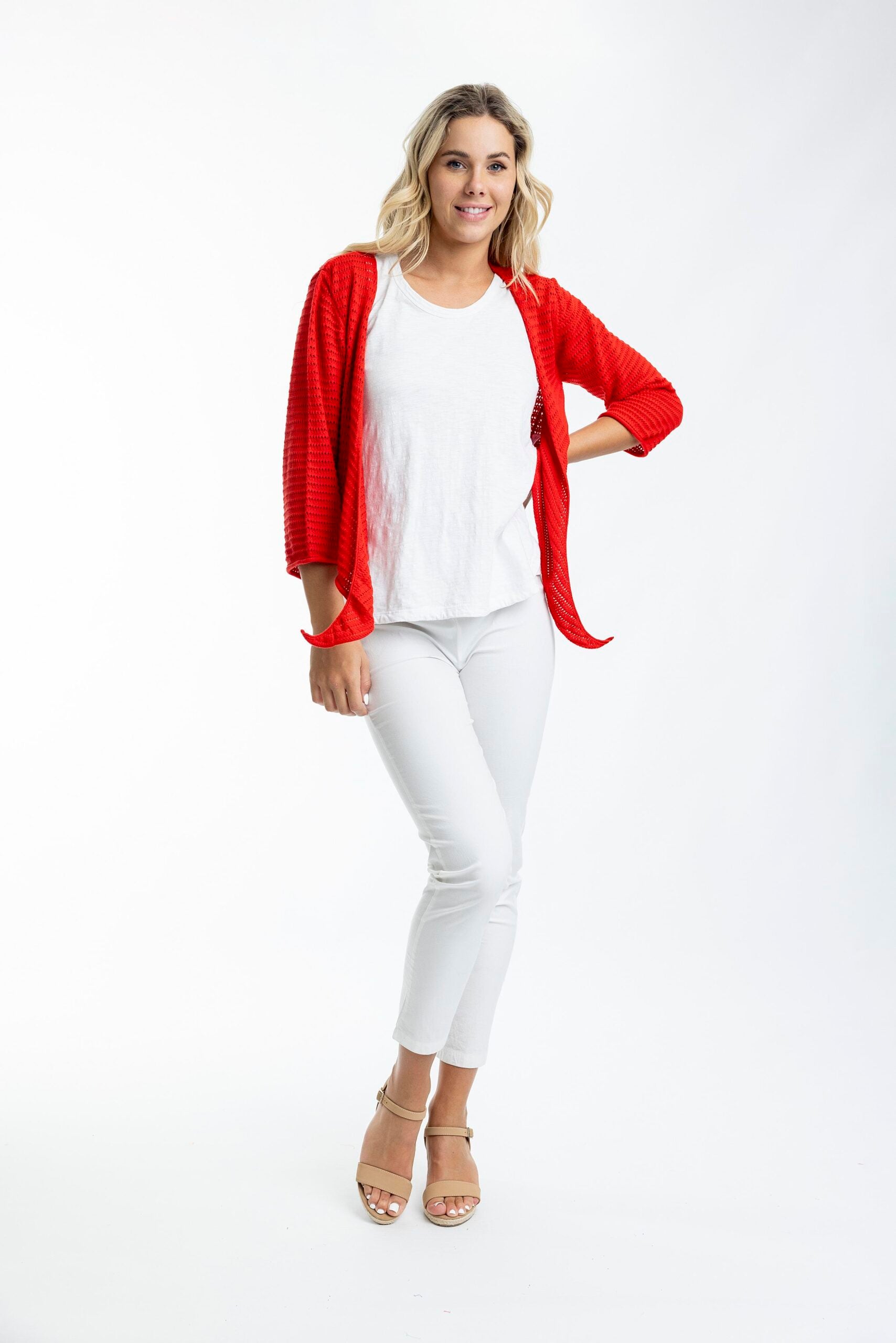 ORIENTIQUE - Bolero vest Tie Shrug - Scarlet