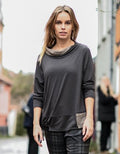 E Avantgarde - Blouse  - Olijf groen met grijs - Maat 3XL