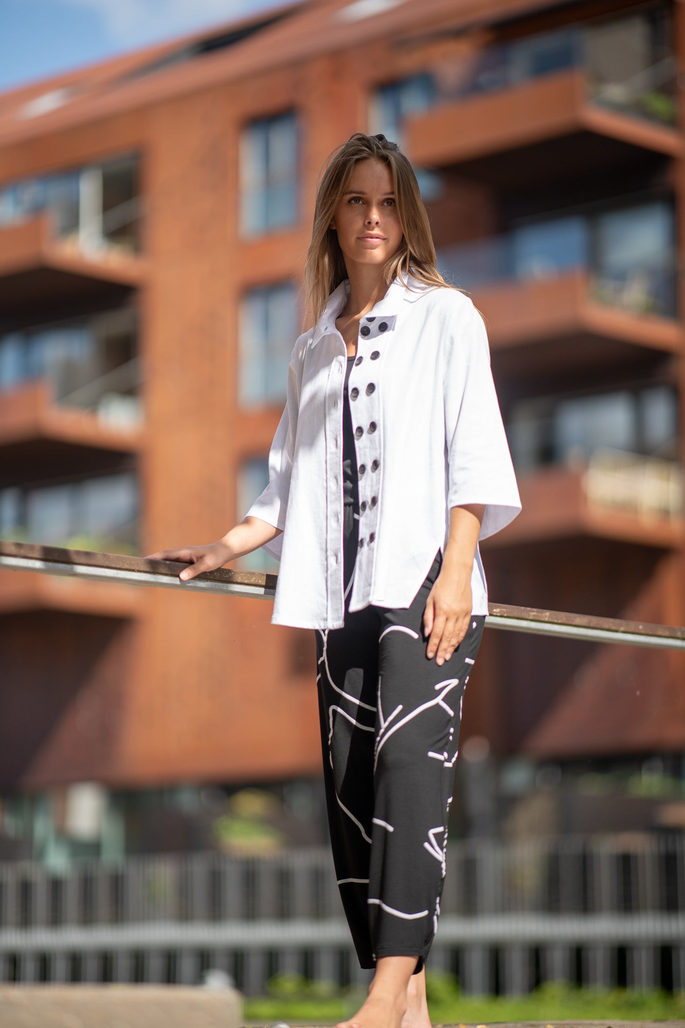 E-Avantgarde - Broek - Print Black White - Maat S *