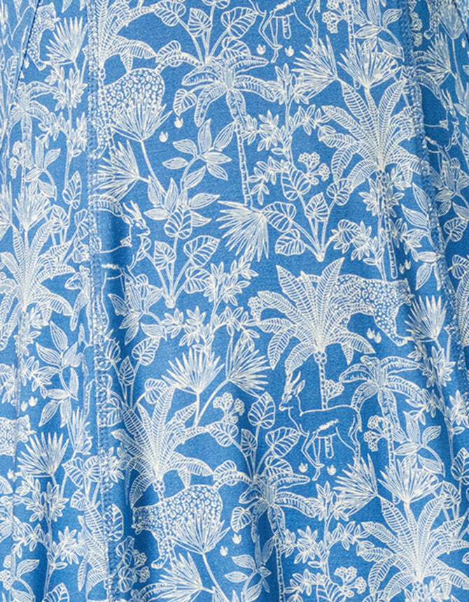 Himalaya - Iva jungle blauw jurk Bloem