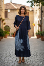 E-Avantgarde - Jurk 15004 - Navy Sky