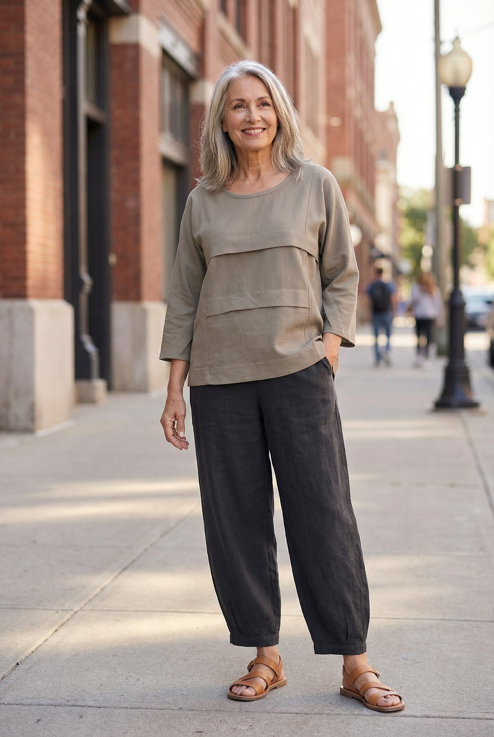 E-Avantgarde - Blouse 15051 - Taupe