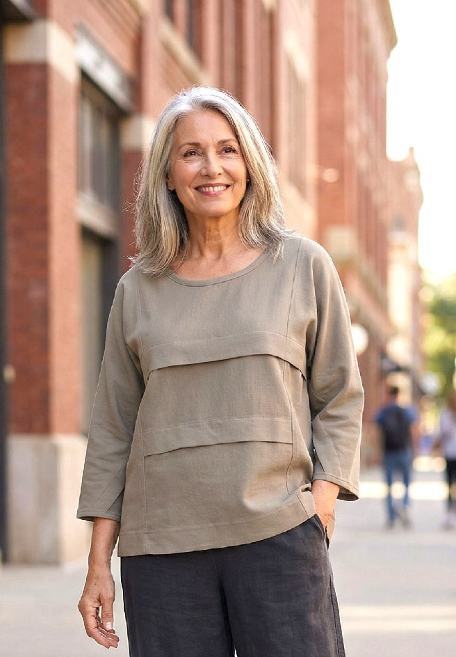 E-Avantgarde - Blouse 15051 - Taupe