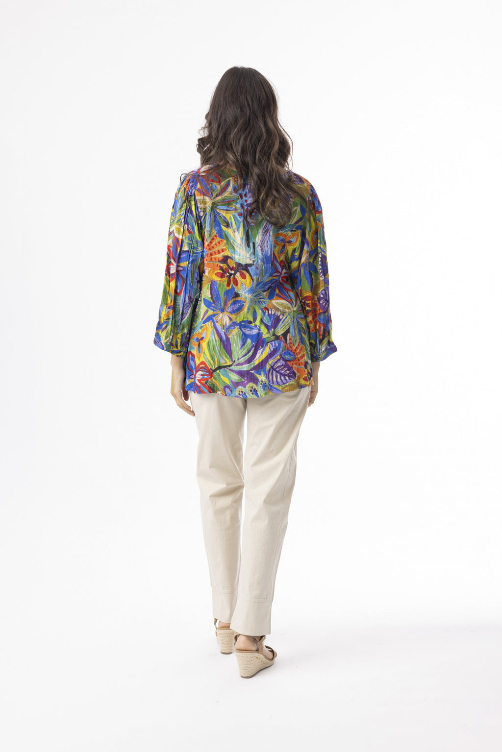 ORIENTIQUE - Zapallar Top V hals - Print