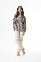 ORIENTIQUE - Zapallar Top V hals - Print
