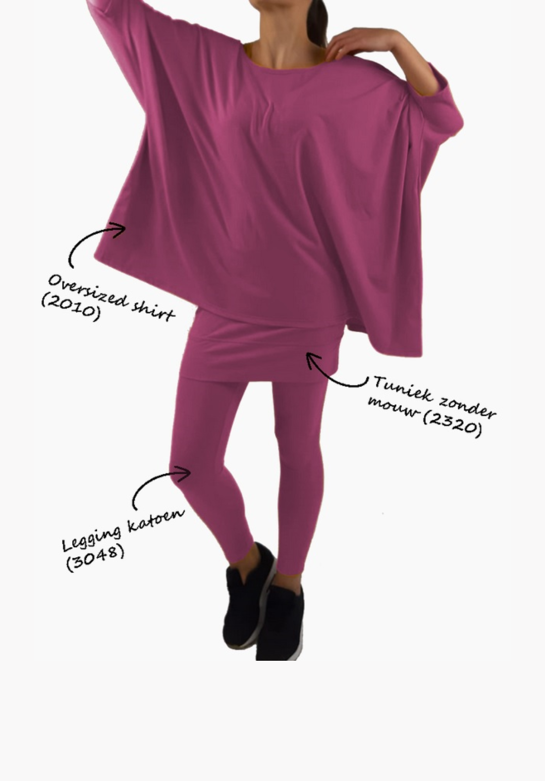 Boris - shirt oversized - uni kleur - nr. 2010