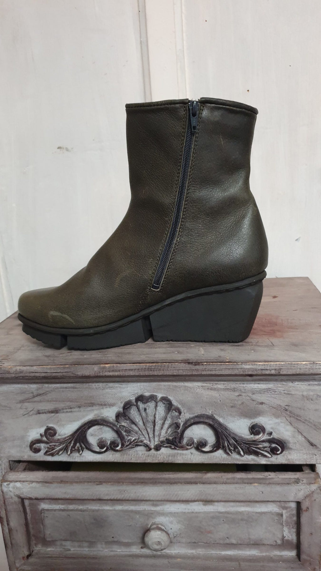 Trippen - Force Grey-pub (olijf groen) - Mt. 39