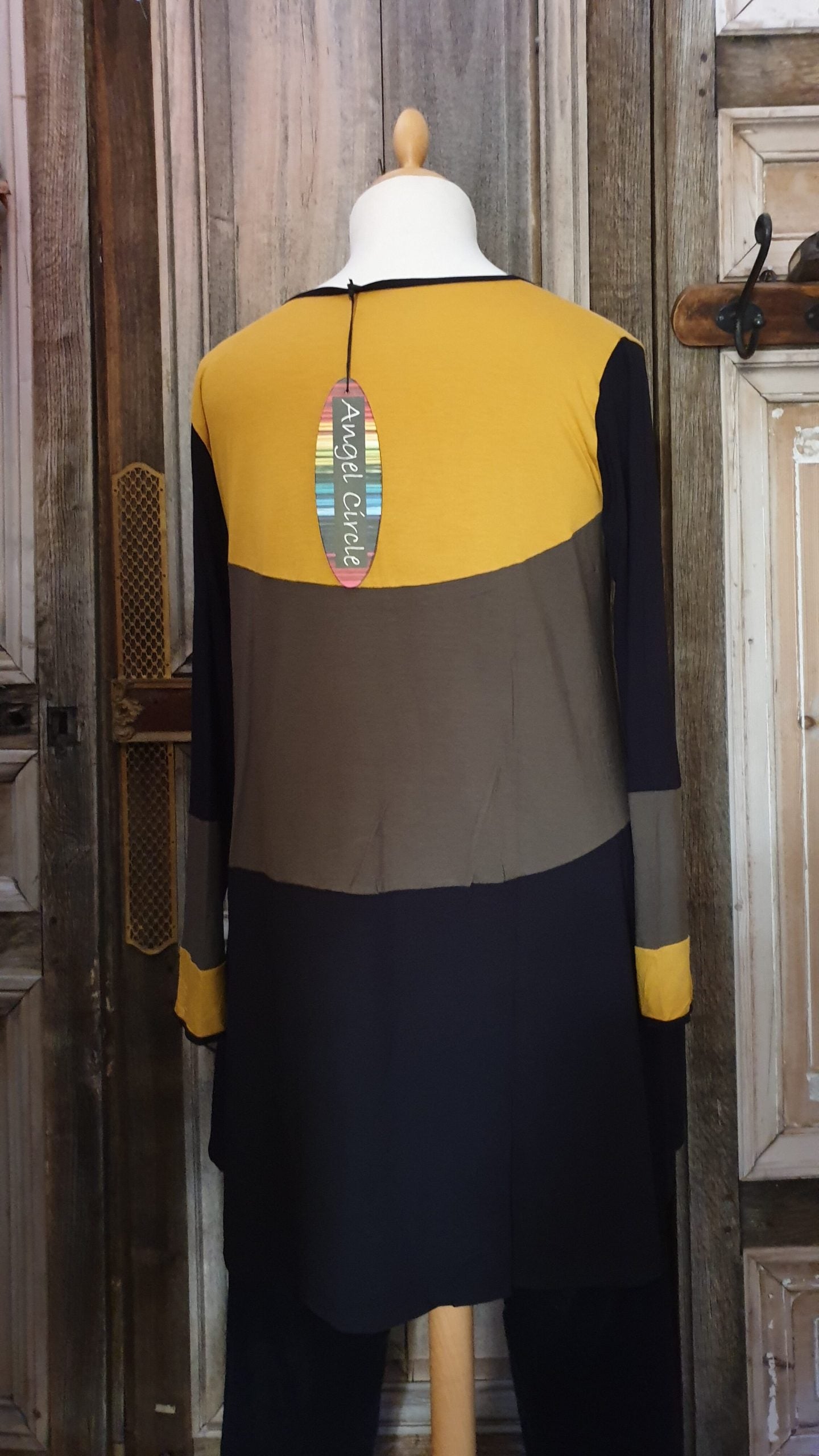Angel Circle Tunic okergeel-bruin-zwart*