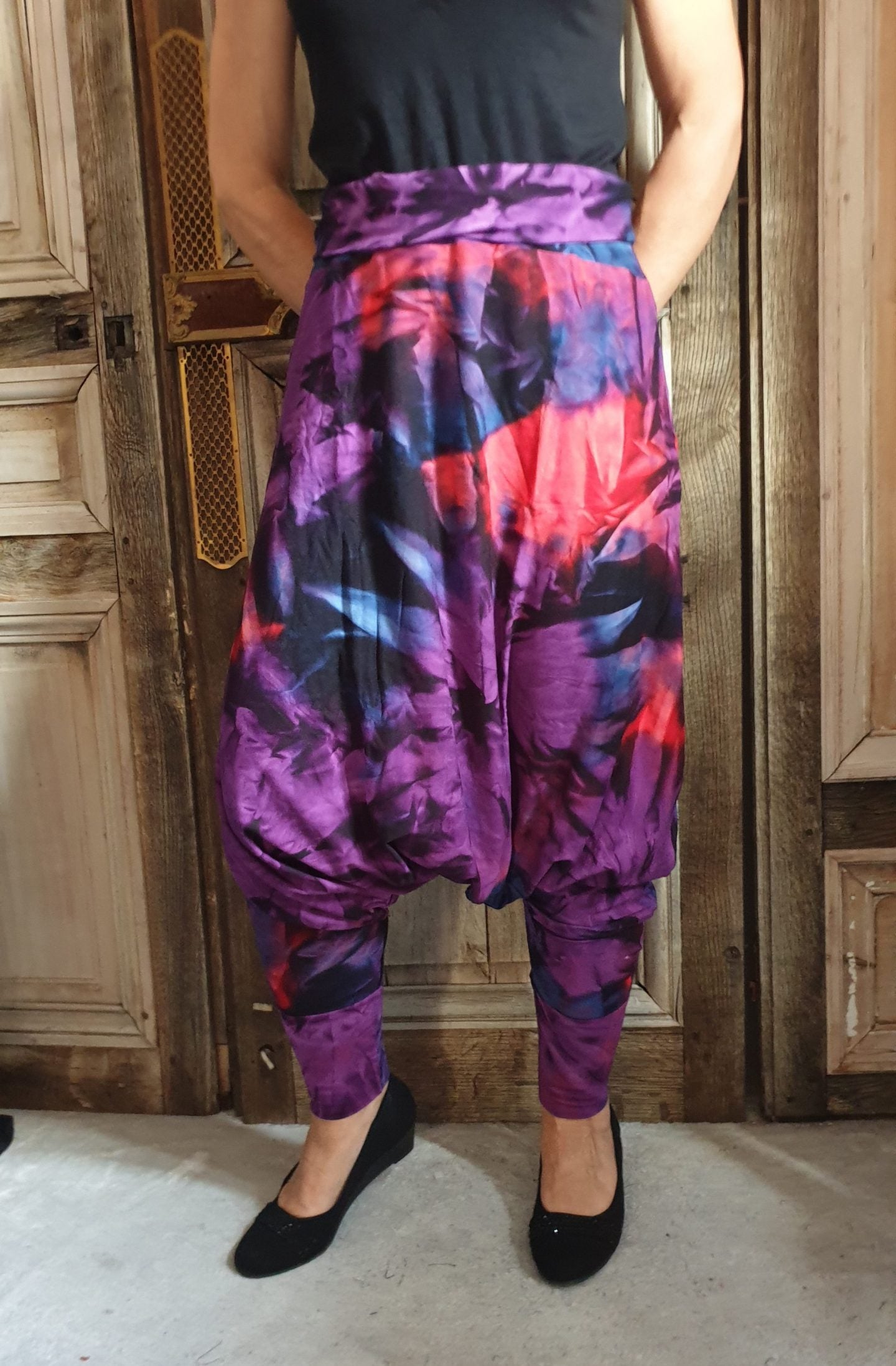 Normal Crazy - Harembroek Tie-dye - Print Paars/Rood