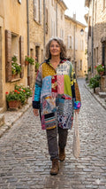 Normal Crazy - Jas Big A-Line Patchwork met Capuchon tussenjas