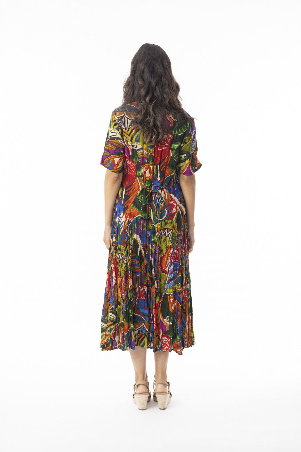 ORIENTIQUE - Torgua jurk Godet 91257 - Print