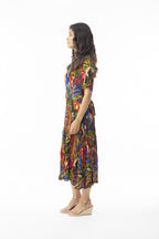 ORIENTIQUE - Torgua jurk Godet 91257 - Print