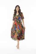 ORIENTIQUE - Torgua jurk Godet 91257 - Print