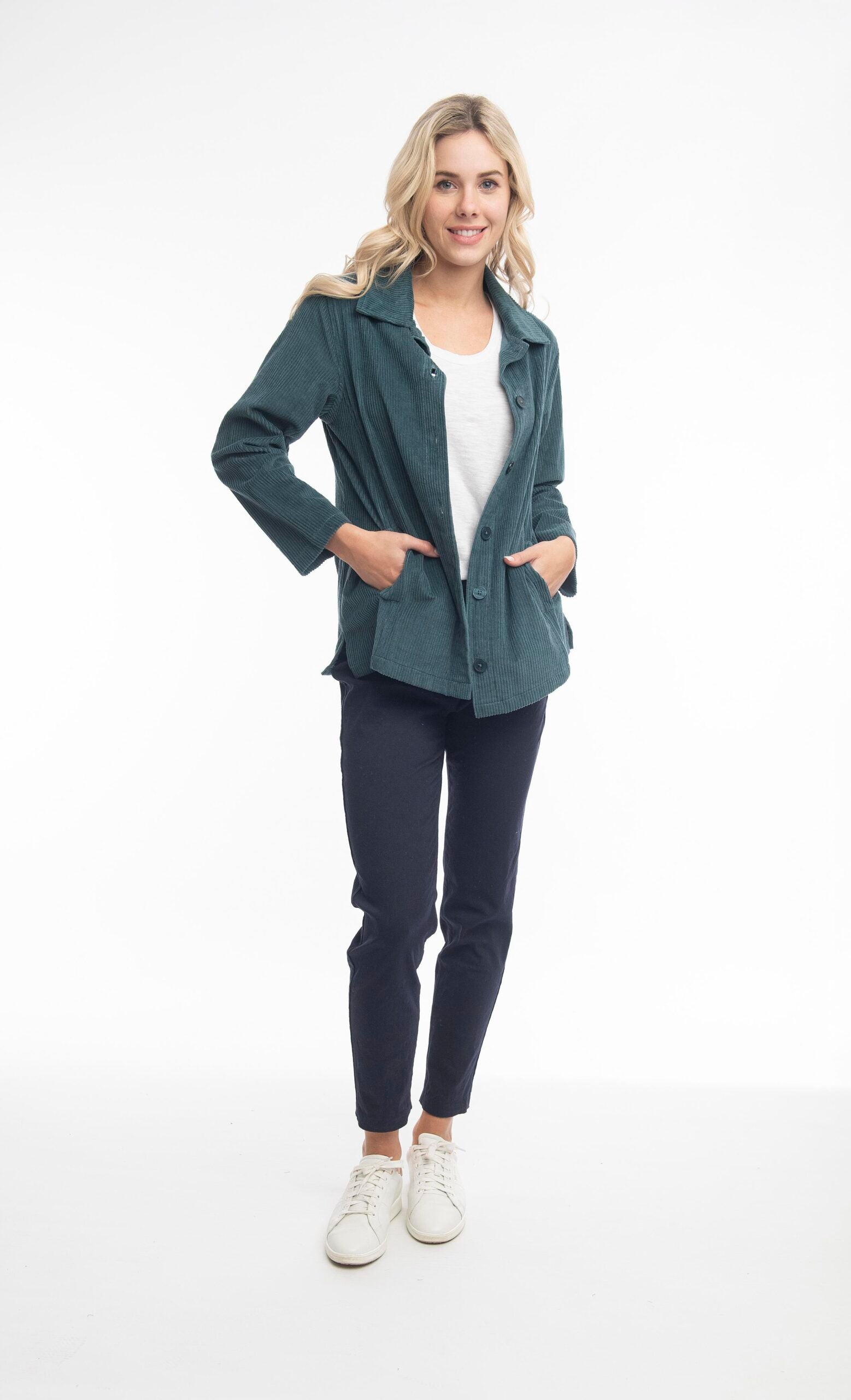 ORIENTIQUE - corduroy kort tussenjas - Mediterranean*