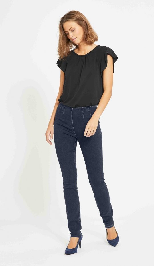 LauRie - Vicky Regular Slim fit. (#23318) - Denim donkerblauw