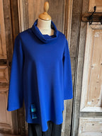 Geesje Sturre - wollen trui met col 325852- #99 Koningsblauw