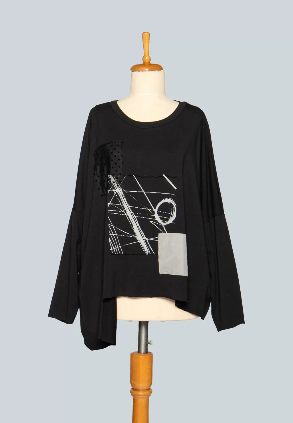 Luukaa - Top - 24K1107 - Zwart/Grijs