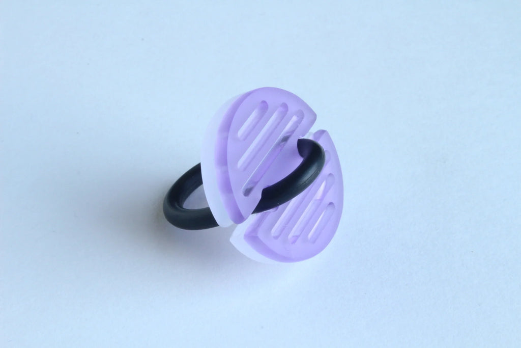 Trijn sieraden - Ring cirkels - (#R25-48) - Paars