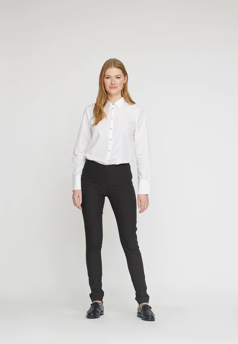 LauRie - Vicky Slim ML (#27016) EcoVero Viscose - Black - Maat 44