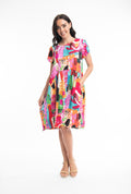 ORIENTIQUE - Jurk Alanya Bubble 3100 - Pink* - Maat 38