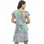 ORIENTIQUE - Katoenen "Reversible" jurk Alberobello - Maat XS