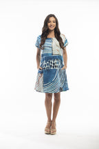 ORIENTIQUE - Katoenen "Reversible" jurk Alberobello - Maat XS