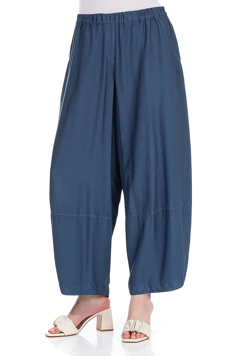 Grizas - Jeans blauwe broek zijden/bamboe