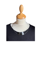 Tjonge Jonge Sieraden - Collier 3 hangers - Zwart-grijs-zilver