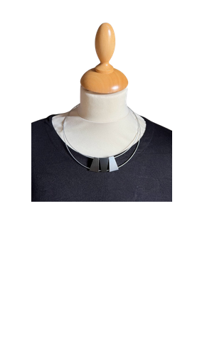 Tjonge Jonge Sieraden - Collier 3 hangers - Zwart-grijs-zilver