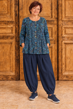 Normal Crazy -  Blouse New Moza lange mouw - Donkerblauw