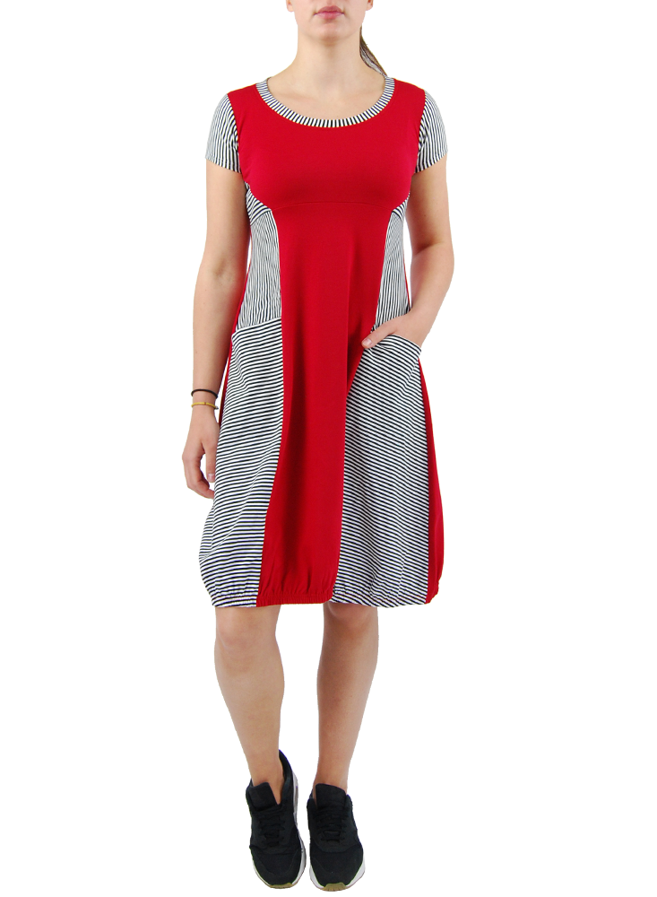 Boris - Jurk / Tuniek Combi Streep Korte Mouw - nr. 4210