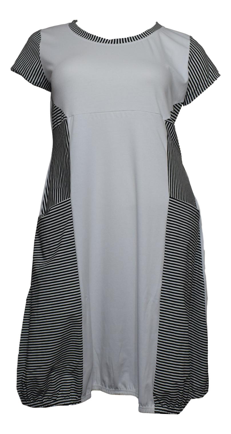 Boris - Jurk / Tuniek Combi Streep Korte Mouw - nr. 4210