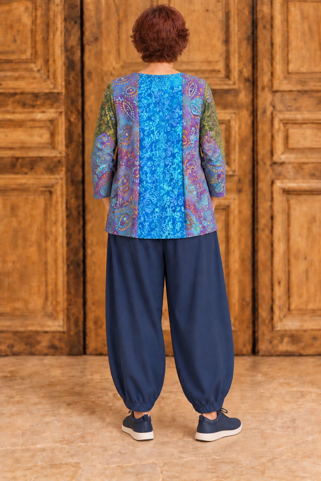 Normal Crazy -  Blouse New Moza lange mouw - BlauwGroen