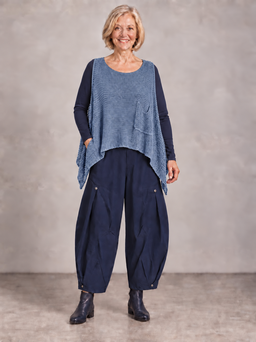 Moonshine top denimblauw