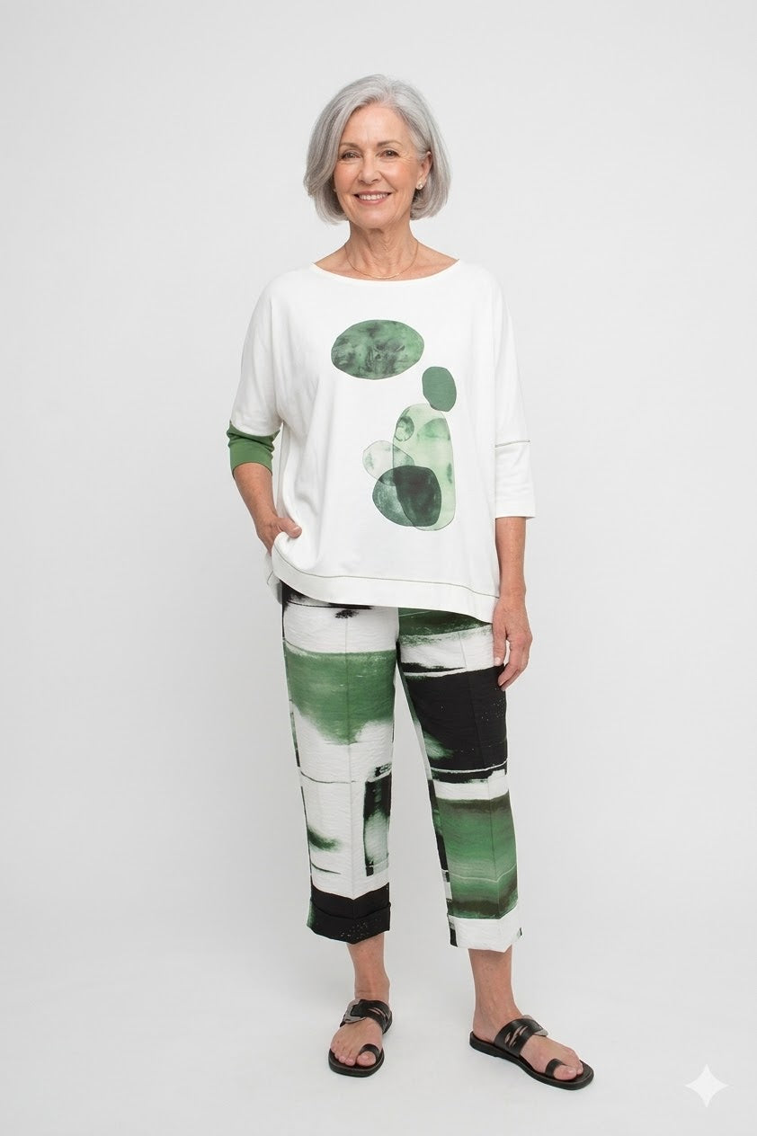 Ozai N Kü - Cropped broek 861294 - Print Bricks