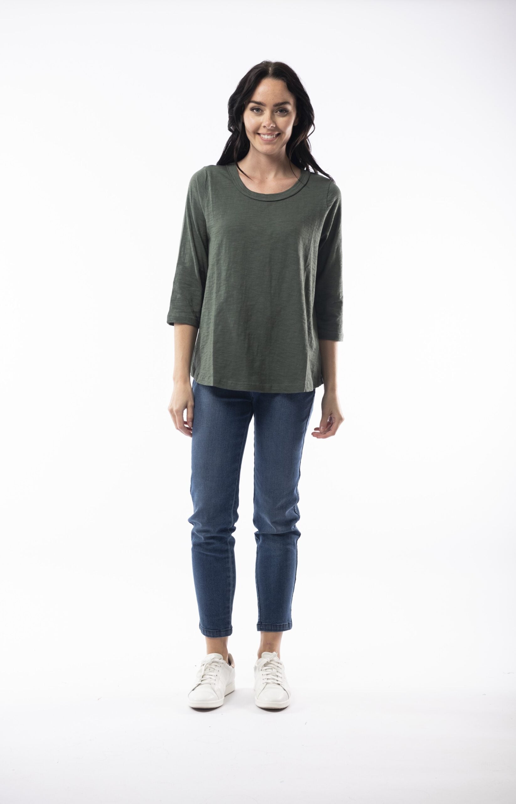 ORIENTIQUE - Basic T-Shirt - Sage Leaf*