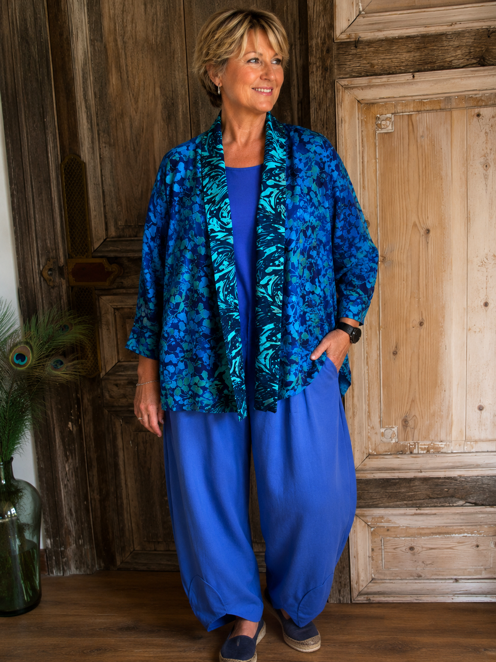 Normal Crazy - Short jacket +15 Patchwork blauw